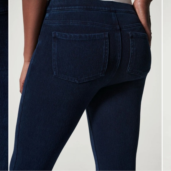 SPANX Blue Jeggings High-Rise Stretch L - Picture 2 of 7